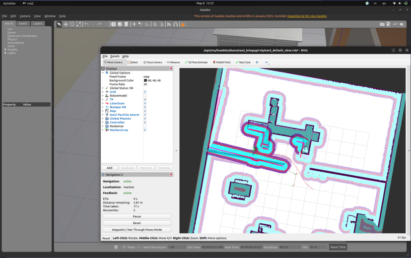 Fetch Mobile Manipulator Simulation